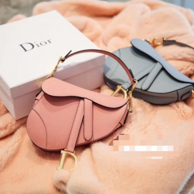 디올  여성 클래식 새들백 Size(19.5cm/25.5cm) 2컬러(핑크/블루) - Dior   Women's Classic Saddle Bag Dio01619x Pink/Blue