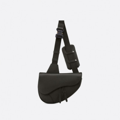 디올  남성용 클래식 새들백 Size(34cm) 블랙 - Dior  Mens Classic Saddle Bag Dio01621x Black