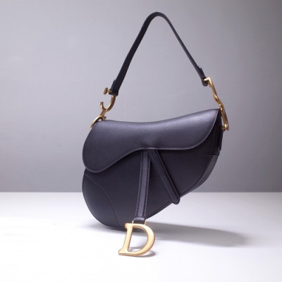 디올  여성 클래식 새들백 Size(19.5cm/25.5cm) 블랙 - Dior   Women's Classic Saddle Bag Dio01635x Black