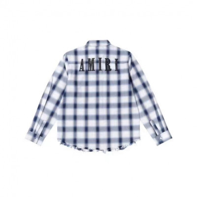 Amiri  Mens Logo Casual Tshirts - 아미리  남성 로고 캐쥬얼 셔츠 Ami0335x Size(s - xl) 블루