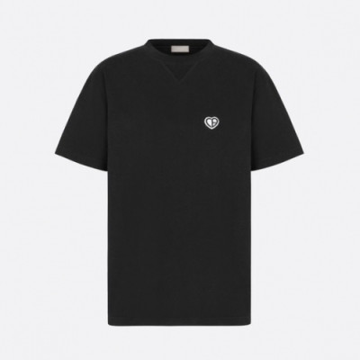 Dior  Unisex Casual Crew-neck Short Sleeved Tshirts Black - 디올  남/녀 캐쥬얼 크루넥 반팔티 Dio01657x Size(xs - xl) 블랙