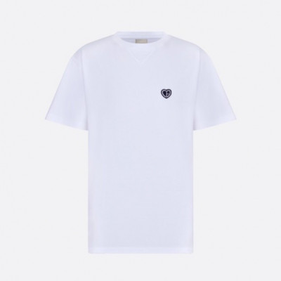 Dior  Unisex Casual Crew-neck Short Sleeved Tshirts White - 디올  남/녀 캐쥬얼 크루넥 반팔티 Dio01658x Size(xs - xl) 화이트