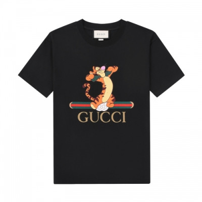 Gucci  Unisex Logo Short Sleeved Tshirts Black - 구찌 2021 남/녀 로고 반팔티 Guc04537x Size(xs - l) 블랙