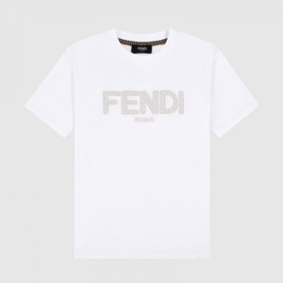 Fendi  Mens Logo Casual Short Sleeved Tshirts White - 펜디 2021 남성 로고 캐쥬얼 코튼 반팔티 Fen01124x Size(xs - l) 화이트