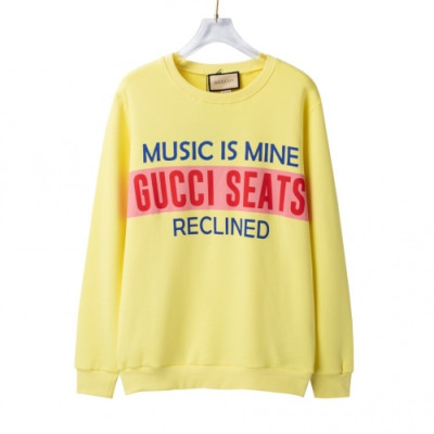 Gucci  Unisex Logo Crew-neck Cotton Tshirts Yellow - 구찌 2021 남성로고 코튼 크루넥 코튼 긴팔티 Guc04533x Size(xs - l) 옐로우