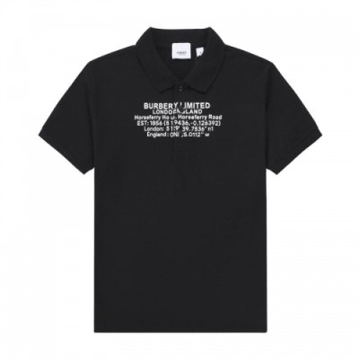 Burberry  Unisex Logo Cotton Short Sleeved Tshirts Black - 버버리 2021 남/녀 로고 코튼 반팔티 Bur04284x Size(s - xl) 블랙