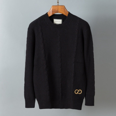 Gucci  Mens Logo Crew-neck Sweaters Black - 구찌  남성 로고 크루넥 스웨터 Guc04541x Size(m - 2xl) 블랙