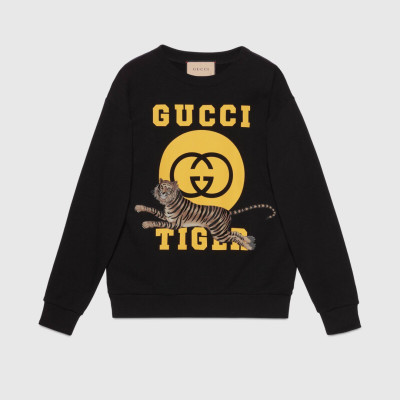 Gucci  Unisex Logo Crew-neck Cotton Tshirts Black - 구찌 2022 남성 로고 코튼 크루넥 코튼 긴팔티 Guc04544x Size(xs - xl) 블랙