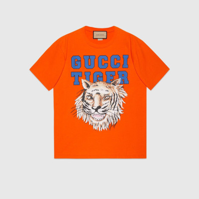 Gucci  Unisex Logo Short Sleeved Tshirts Orange - 구찌 2022 남/녀 로고 반팔티 Guc04547x Size(xs - xl) 오렌지