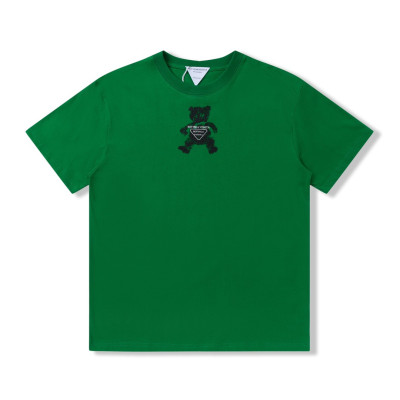 보테가 남자 크루넥 그린 반팔티 - Unisex Green Short-sleeved Tshirts - bot0197x