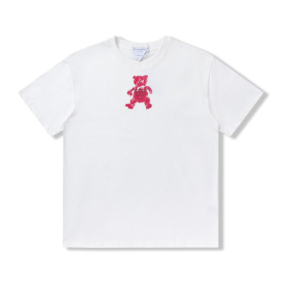 보테가 남자 크루넥 화이트 반팔티 - Unisex White Short-sleeved Tshirts - bot0199x