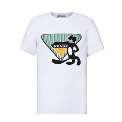 프라다 여자 크루넥 화이트 반팔티 - Unisex  White Tshirts - Pra02579x