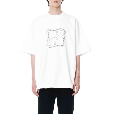 웰던 남/여  크루넥 화이트 반팔티 - Unisex White Tshirts - wel0051x