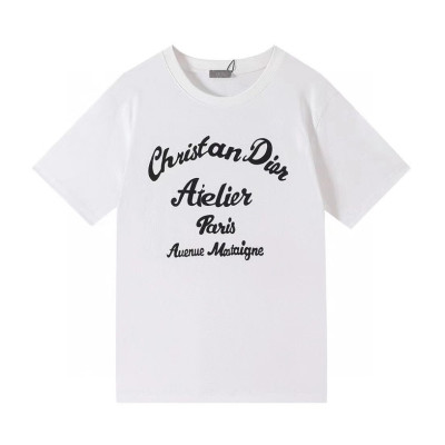 디올 남성 크루넥 화이트 반팔티 - Mens White Tshirts - dio01693x