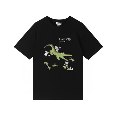 랑방 남성 이니셜 블랙 반팔티 - Mens Black Tshirts - lan0021x