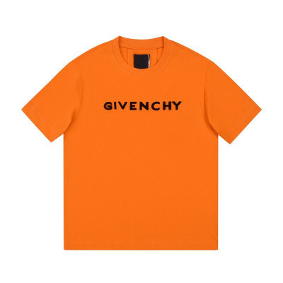 지방시 남성 크루넥 오렌지 반팔티 - Mens Orange Tshirts - giv0617x