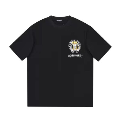 크롬하츠 남성 크루넥 블랙 반팔티 - Mens Black Tshirts - chr0441x