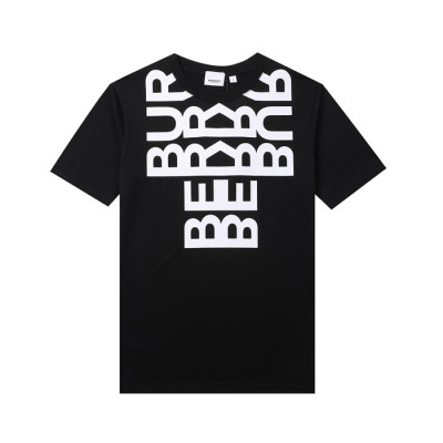 버버리 남성 크루넥 블랙 반팔티 - Mens Black Tshirts - Bur04221x