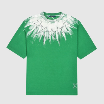 디올 남성 크루넥 그린 반팔티 - Mens Green Tshirts - dio01706x