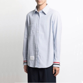 톰브라운 클래식 남성 블루 셔츠 - Mens Blue Tshirts - tom01546x