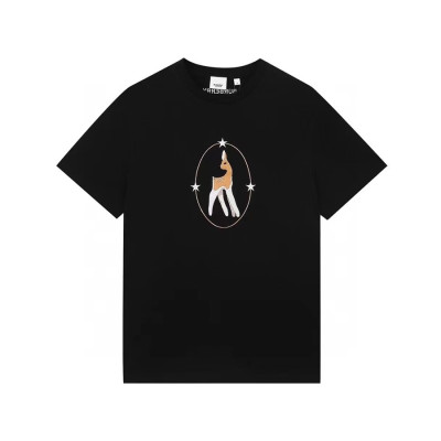 버버리 남성 크루넥 블랙 반팔티 - Mens Black Tshirts - Bur04222x