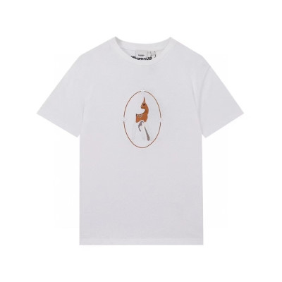 버버리 남성 크루넥 화이트 반팔티 - Mens White Tshirts - Bur04223x