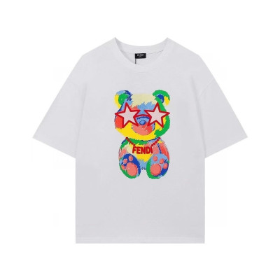 펜디 남성 크루넥 화이트 반팔티 - Mens White Tshirts - fen01146x