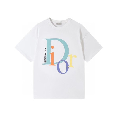 디올 남성 크루넥 화이트 반팔티 - Mens White Tshirts - dio01713x