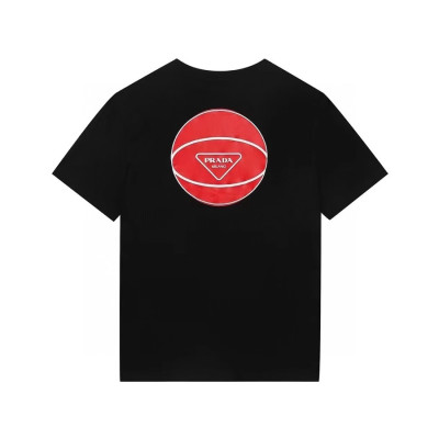 프라다 남성 크루넥 블랙 반팔티 - Mens Black Tshirts - Pra02624x