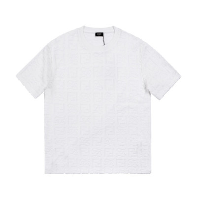 펜디 남성 크루넥 화이트 반팔티 - Mens White Tshirts - fen01154x