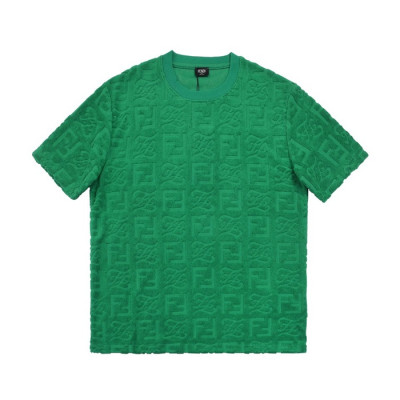 펜디 남성 크루넥 그린 반팔티 - Mens Green Tshirts - fen01157x