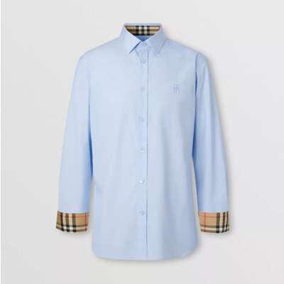 버버리 남성 클래식 블루 셔츠 - Mens Blue Tshirts - bur04245x