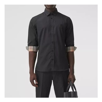 버버리 남성 클래식 블랙 셔츠 - Mens Black Tshirts - bur04247x