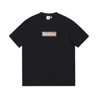 버버리 남성 크루넥 블랙 반팔티 - Mens Black Tshirts - Bur04252x