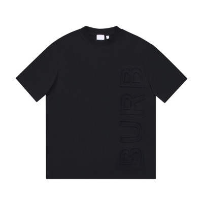 버버리 남성 크루넥 블랙 반팔티 - Mens Black Tshirts - Bur04260x