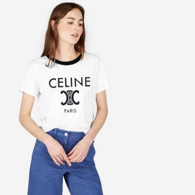 셀린느 여성 화이트 반팔티 - Celine Womens White Tshirts - cel240x