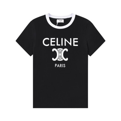 셀린느 여성 블랙 반팔티 - Celine Womens Black Tshirts - cel241x