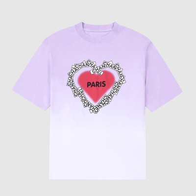 샤넬 여성 크루넥 퍼플 반팔티 - Womens Purple Tshirts - chl0875x
