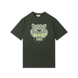 겐조 남성 그린 크루넥 반팔티 - Mens Green Tshirts - ken0187x