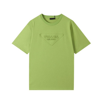 프라다 남성 그린 크루넥 반팔티 - Mens Green Tshirts - Pra02645x