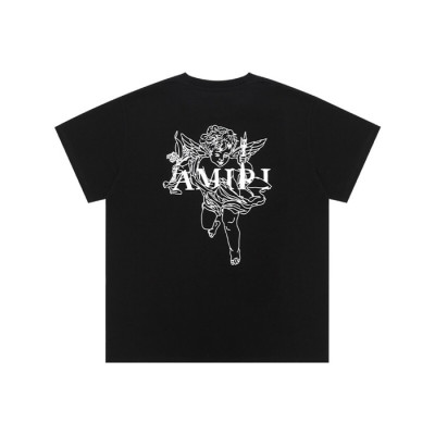 아미리 남성 블랙 크루넥 반팔티 - Mens Black Tshirts - amr0347x