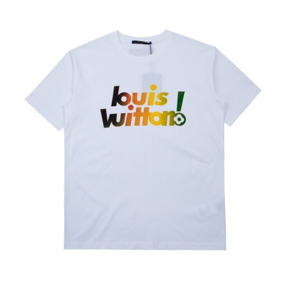 루이비통 남성 화이트 크루넥 반팔티 - Mens White Tshirts - lou04139x