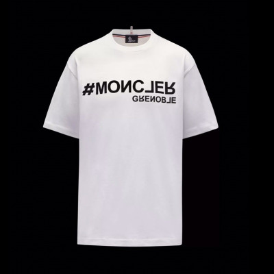 몽클레어 남성 화이트 크루넥 반팔티 - Mens White Tshirts - moc02480x