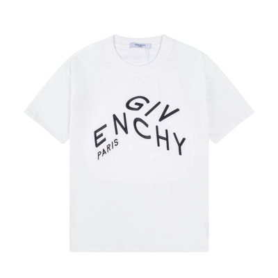 지방시 남성 크루넥 화이트 반팔티 - Mens White Tshirts - giv0666x