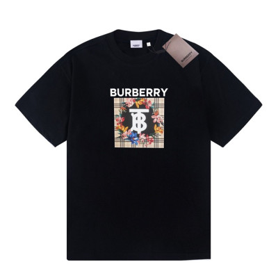 버버리 남성 크루넥 블랙 반팔티 - Mens Black Tshirts - Bur04284x