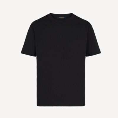 루이비통 남성 블랙 크루넥 반팔티 - Mens Black Tshirts - lou04160x