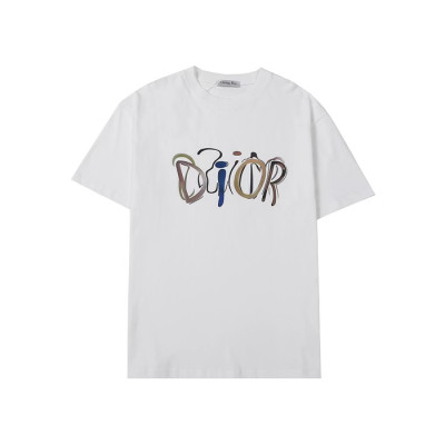 디올 남성 크루넥 화이트 반팔티 - Mens White Tshirts - dio01759x