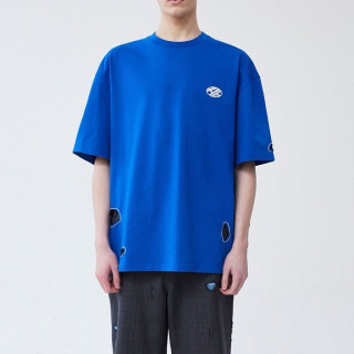 ADER 남/녀 모던 블루 반팔티 - Unisex Blue Tshirts - ade0103x