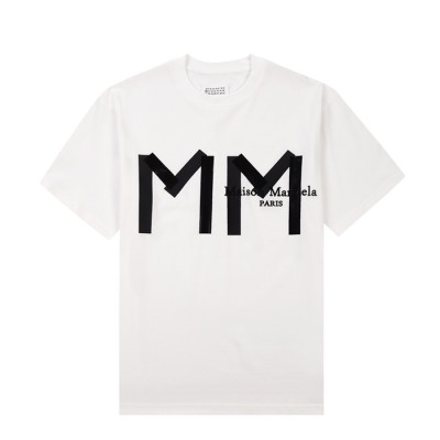 메종마르지엘라 남/녀 크루넥 화이트 반팔티 - Unisex White Tshirts - mai0086x