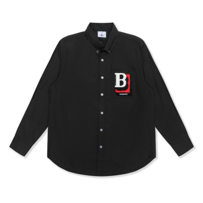 버버리 남성 클래식 블랙 셔츠 - Mens Black Tshirts - bur04287x
